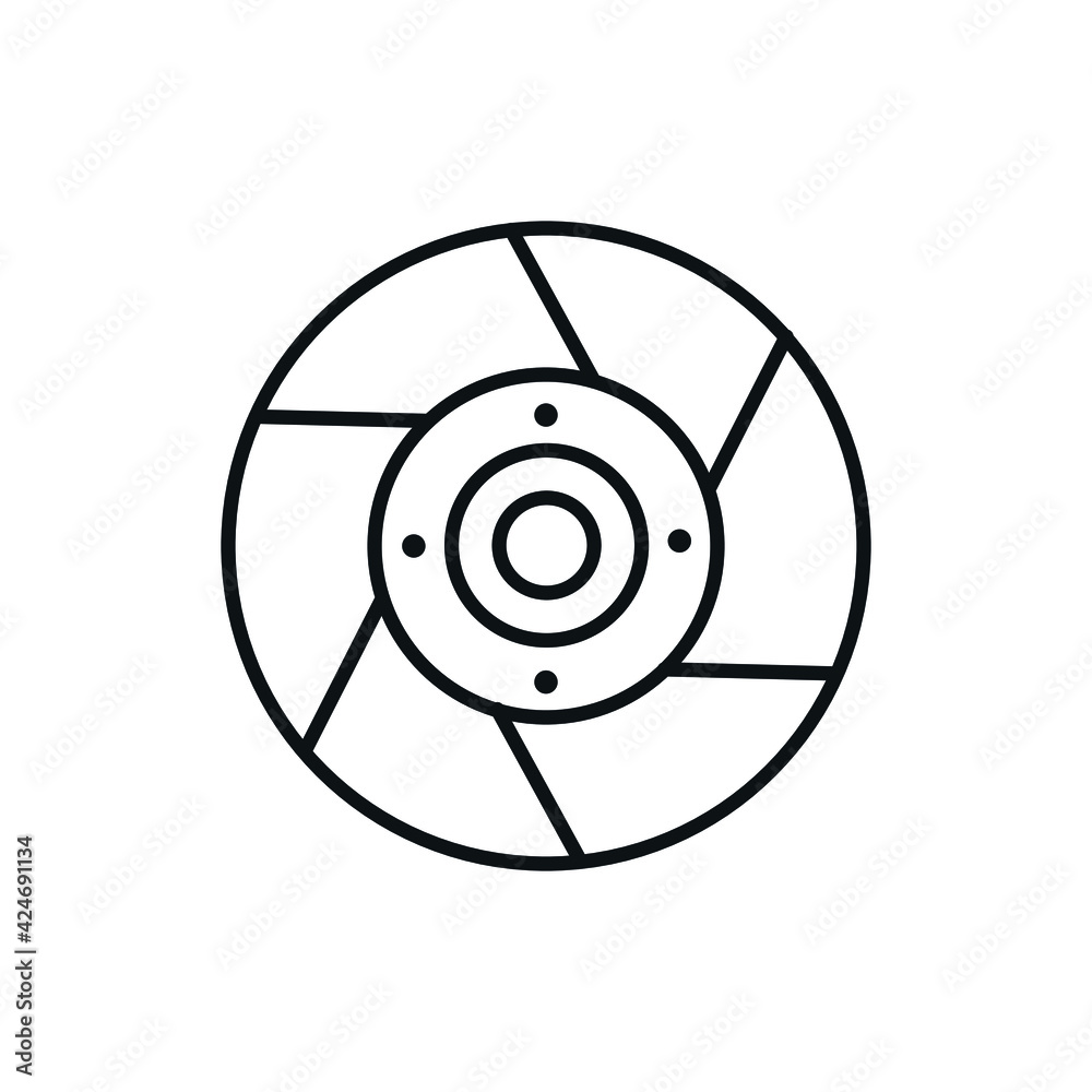Brake pads linear icon. Car wash. Thin line customizable illustration. Contour symbol. Vector isolated outline drawing. Editable stroke Brake pads linear icon. Car wash. Thin line customizable illustration. Contour symbol. Vector isolated outline drawing. Editable stroke