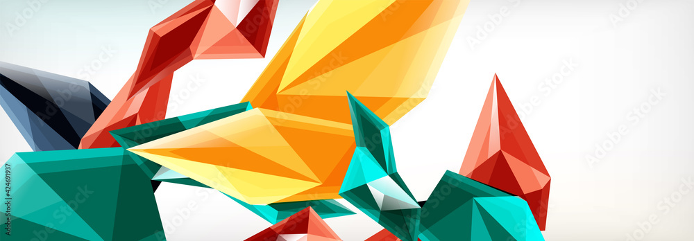 Vector 3d triangles and pyramids abstract background for business or technology presentations, internet posters or web brochure covers Vector 3d triangles and pyramids abstract background for business or technology presentations, internet posters or web brochure covers