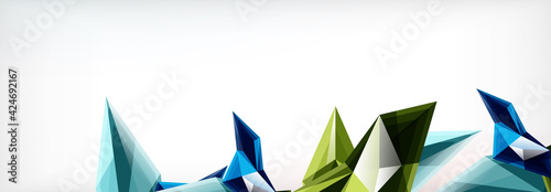 Vector 3d triangles and pyramids abstract background for business or technology presentations, internet posters or web brochure covers