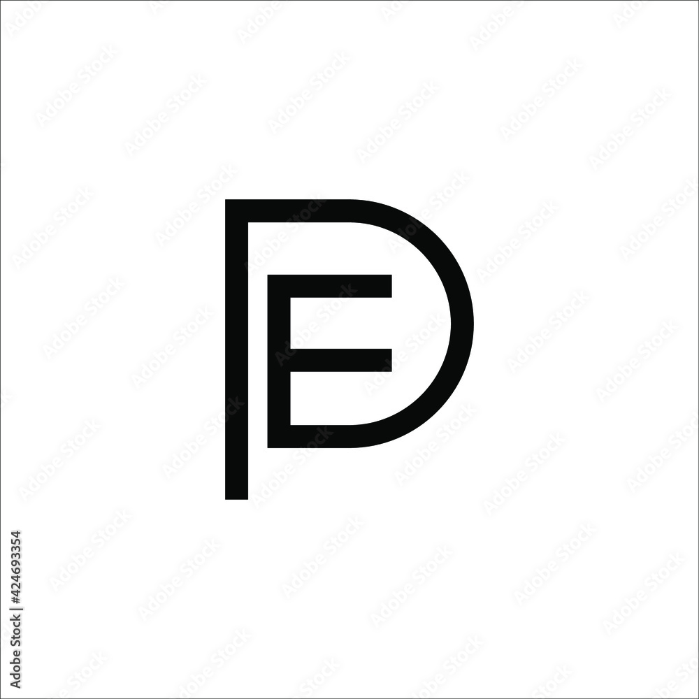 PE logo design vector sign PE logo design vector sign