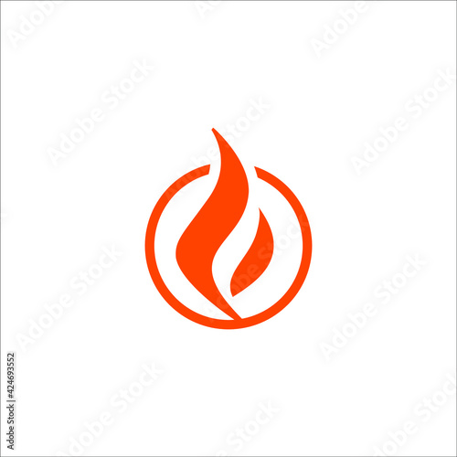 fire logo design vector