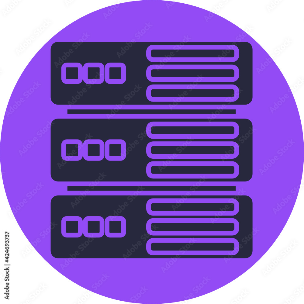 Server Icon, Database Icon, Vector Illustration. Server Icon, Database Icon, Vector Illustration.