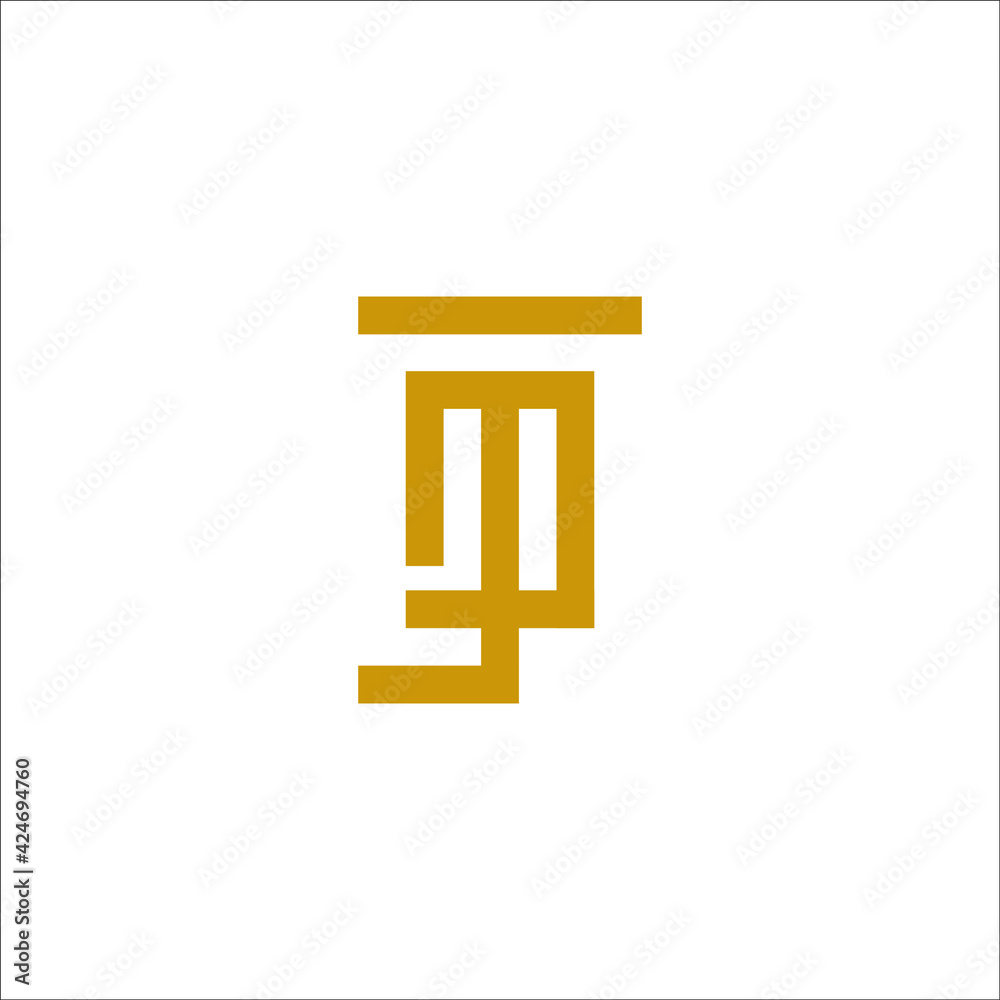 letter J Pillar logo design vector