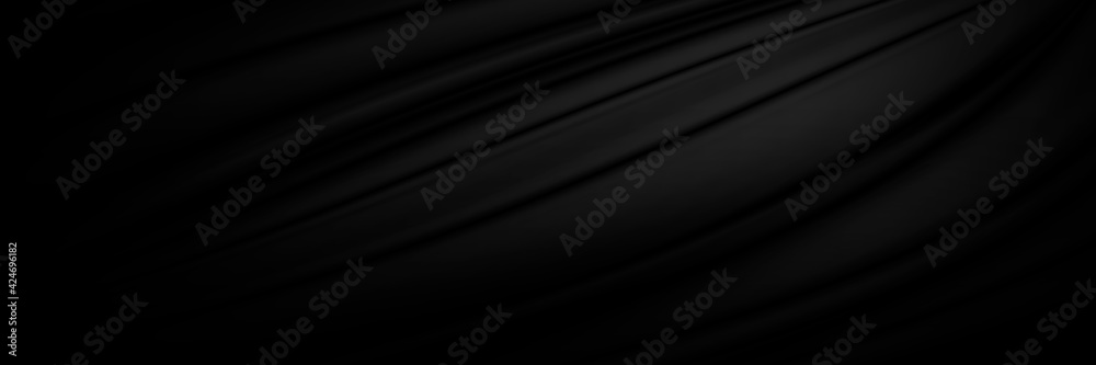 Obraz premium Black fabric background with copy space