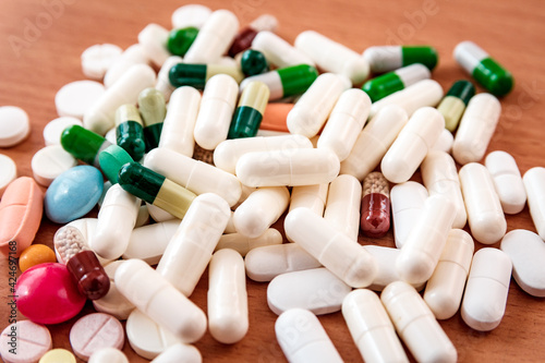 Abstract background full of drugs