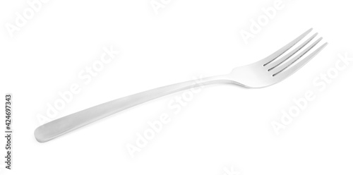 New clean fork isolated on white. Cutlery