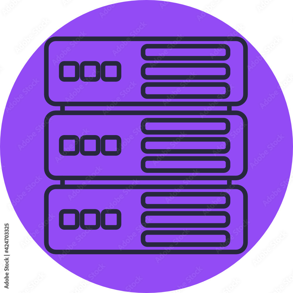 Server Icon. Database Icon. Vector Illustration Server Icon. Database Icon. Vector Illustration
