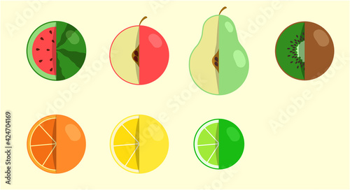 Set of different fruits, Layout of fresh fruits
Natural exotic, juicy, tropical, ripe, healthy fruits