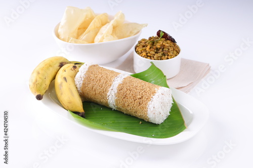 Wheat puttu _healthy kerala breakfast photo