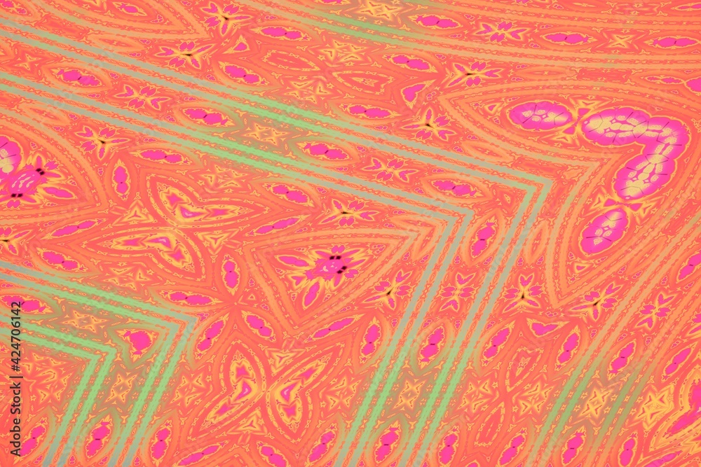 A colorful background pattern in a retro psychedelic style.