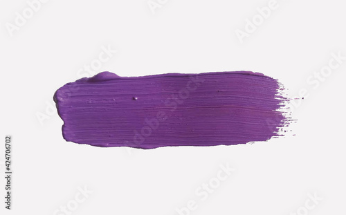 Colored strokes of acrylic paint. A thick coat of paint with traces of brush bristles. A trace of cosmetic lipstick. Vector image, design element, text background.