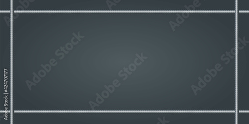 Vector background with copper rebars and copy space. Induastrial banner template on dark gray background. Vector illustration realistic metal rods and bars for building and construction.