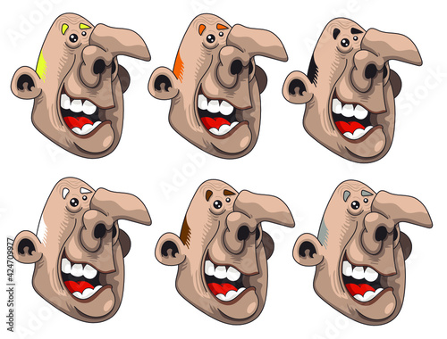 Caricature Homme mâture  et mûr qui est content