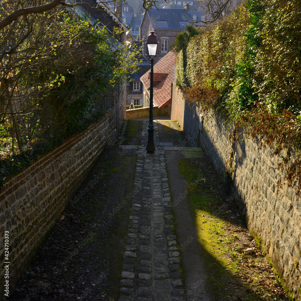Foto de Carré passage au lampadaire en descente depuis la rue Jules