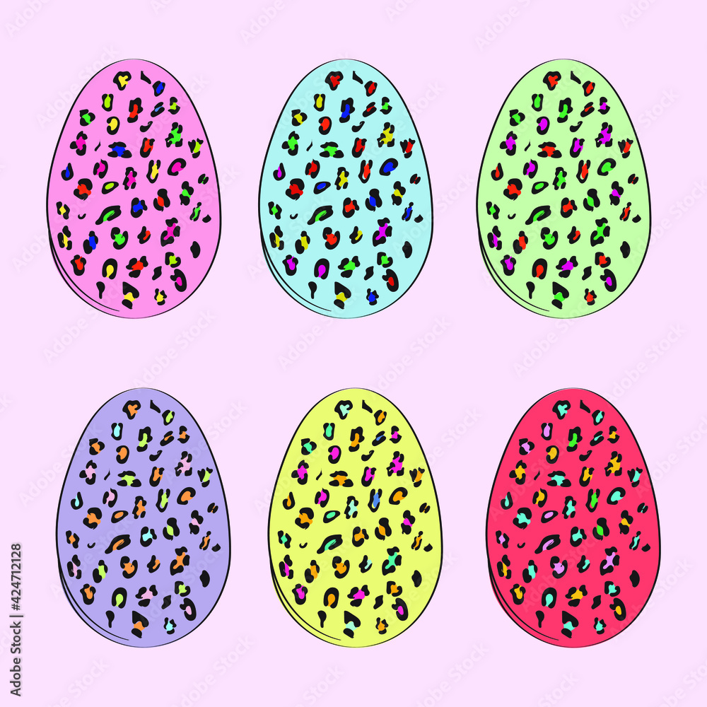Vector Of The Enimal Patern Eggs Vector Of The Enimal Patern Eggs
