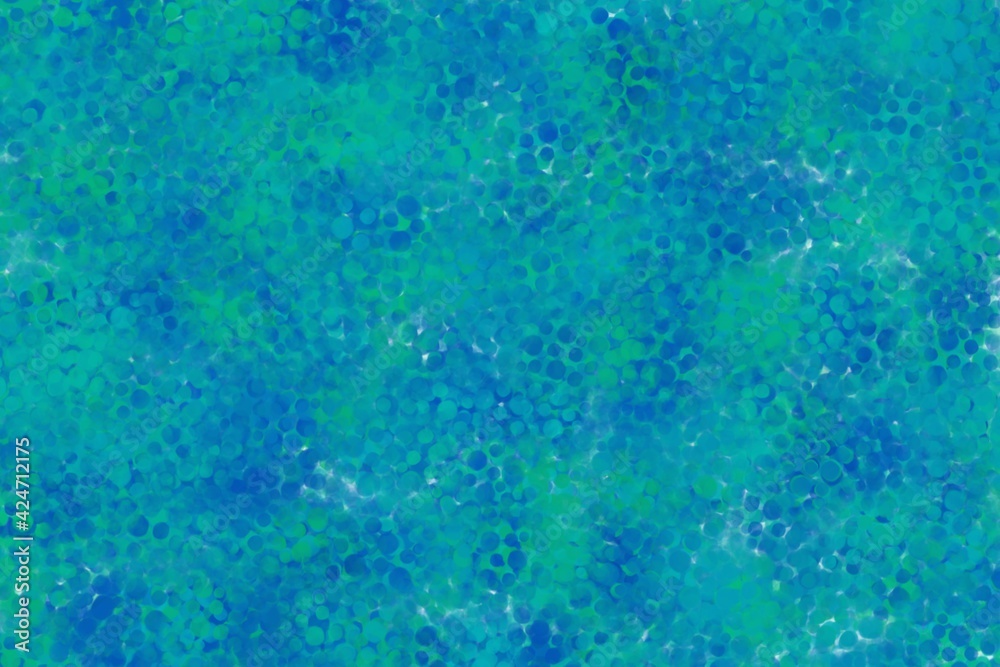 Blue and green background of gradient circles