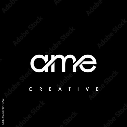 AME Letter Initial Logo Design Template Vector Illustration