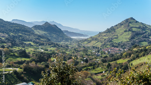 Zierbena valley and sea on Biscay photo