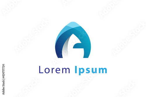 Letter A business logo design