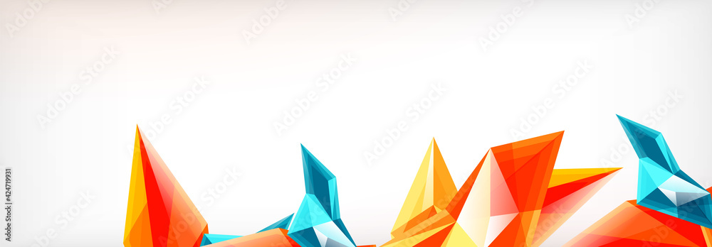 Vector 3d triangles and pyramids abstract background for business or technology presentations, internet posters or web brochure covers Vector 3d triangles and pyramids abstract background for business or technology presentations, internet posters or web brochure covers