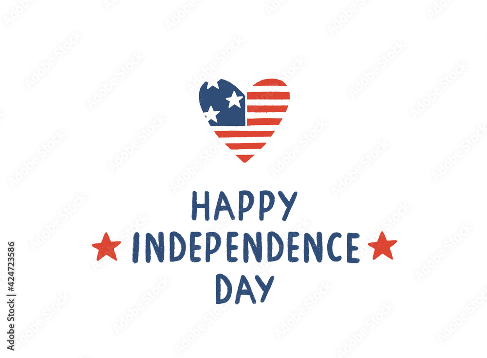 Happy independence day illustration with flags Happy independence day illustration with flags