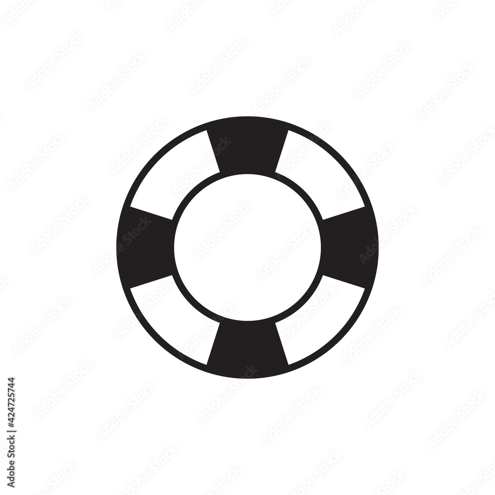 lifebuoy icon on white background