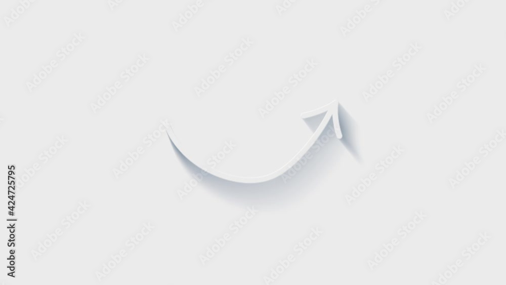 Simple arrows icon. White icon with shadow on transparent background.