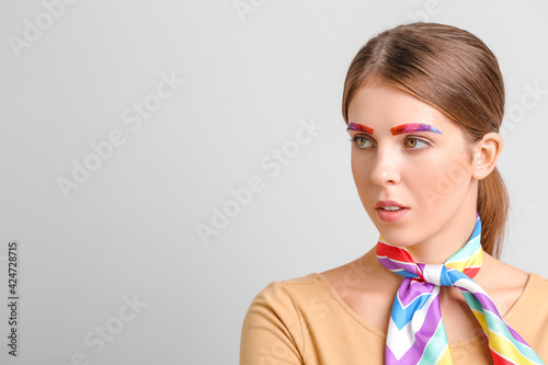 Beautiful woman with creati...