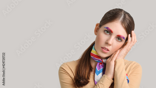 Beautiful woman with creati...
