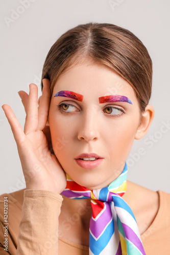 Beautiful woman with creati...