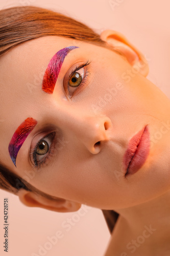 Beautiful woman with creati...