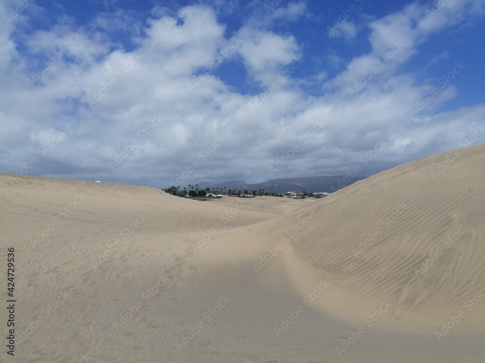 Maspalomas dunes, the desert in Gran Canaria Maspalomas dunes, the desert in Gran Canaria