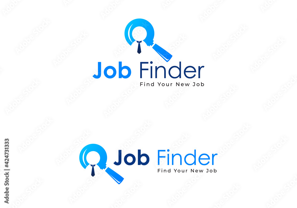 Job finder logo vector template Job finder logo vector template