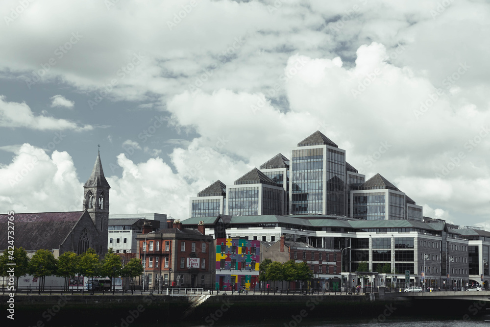 Naklejka premium Dublin financial district