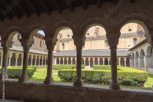 Gardens of Cathedral of Santa Maria d'Urgell. Catalonia photo