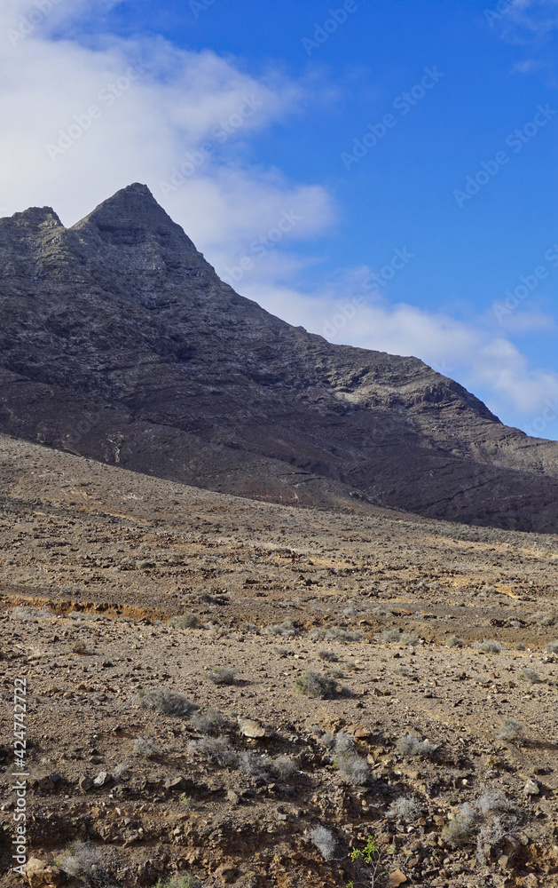Bergkette die den Barranco de las Damas auf Fuerteventura umgeben