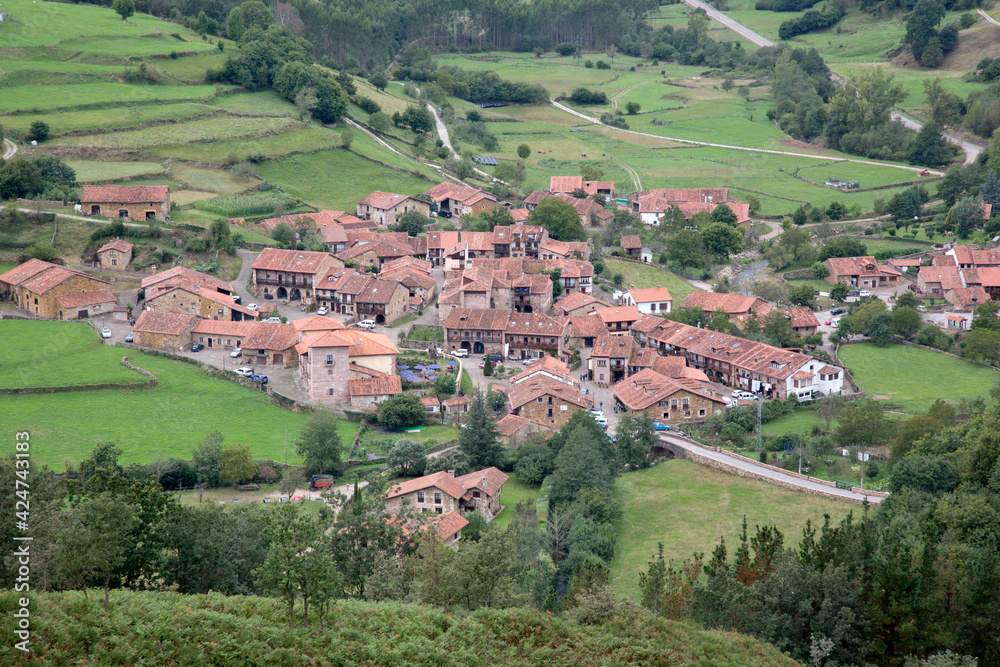 View of Carmona Village, Cantabria