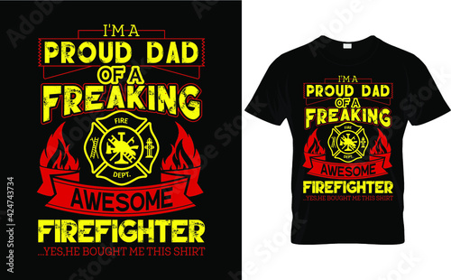 Firefighter T shirt design ,T shirt design vector