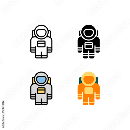 Astronaut, cosmonaut, spacesuit Icon, Logo, and illustration