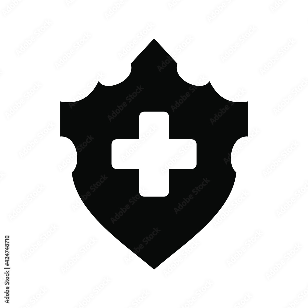 Fototapeta premium Shield Icon in trendy flat style isolated on grey background. Shield symbol for your web site design, logo,
