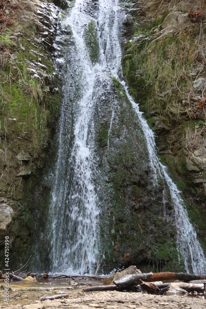 Cascading Waterfall on Black Rock in the san Bernardino Mountains, California Cascading Waterfall on Black Rock in the san Bernardino Mountains, California