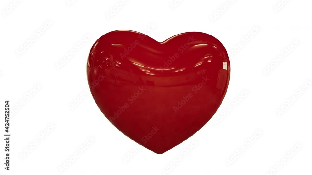 Pulsating or pounding 3D Animation of a Red Heart Beating on withe background. Valentine's Day concept with Heartbeat Reading inside. 3d render animation with Alfa channel
Pulsating or pounding 3D Animation of a Red Heart Beating on withe background. Valentine's Day concept with Heartbeat Reading inside. 3d render animation with Alfa channel