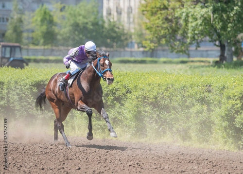  The rider skips on horse