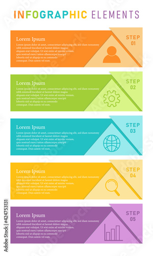 Colorful iInfographic element template
