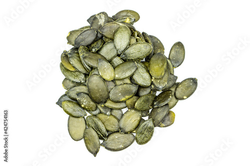 Pumpkin seeds  isolated on white background