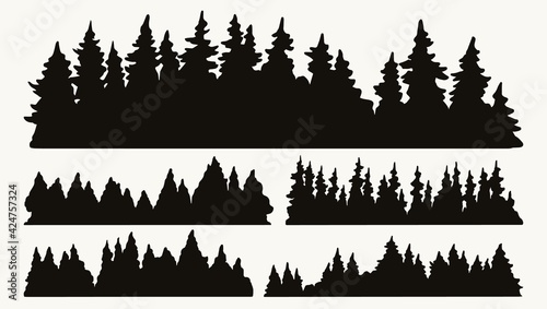 Forest silhouettes vintage collection