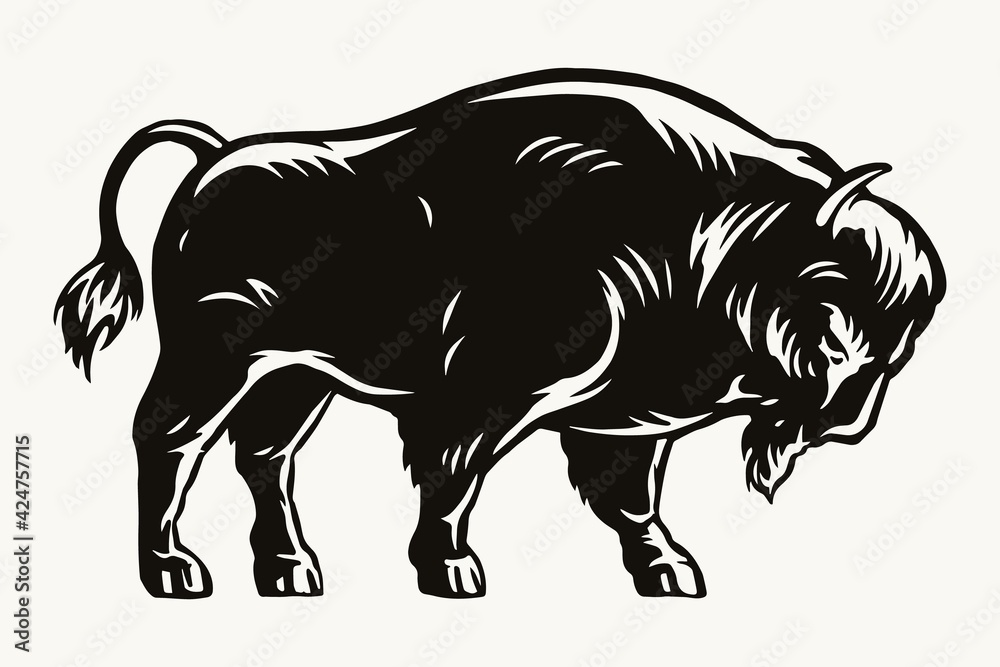Big american bison template