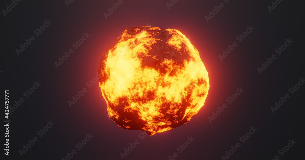 Seething lava and stone 3D render. Seething lava and stone 3D render.