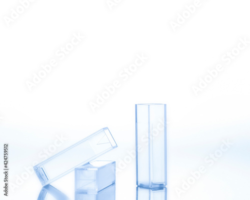 Cuvettes used for measuring the concentration of a chemicalsolution.