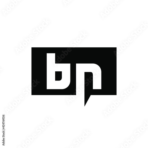the letter BN. vector logo monogram alphabet minimalist design